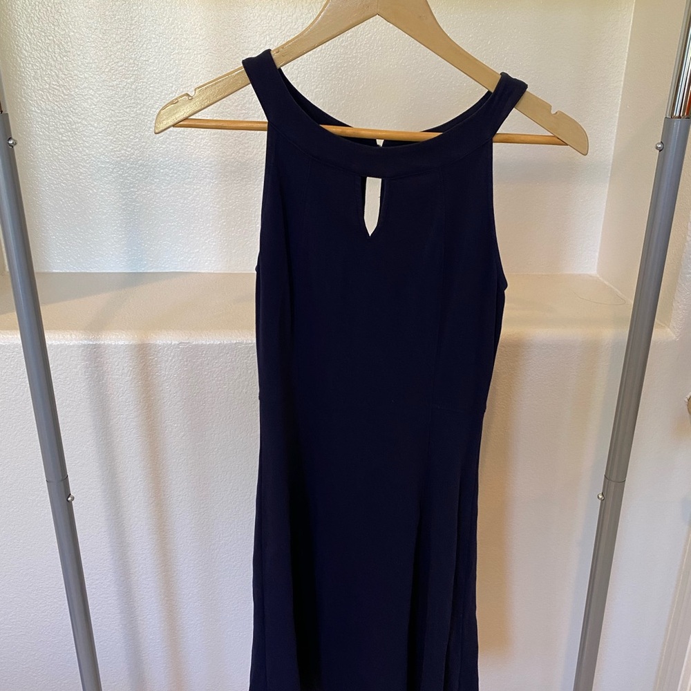 New York & Company Navy Backless Dress